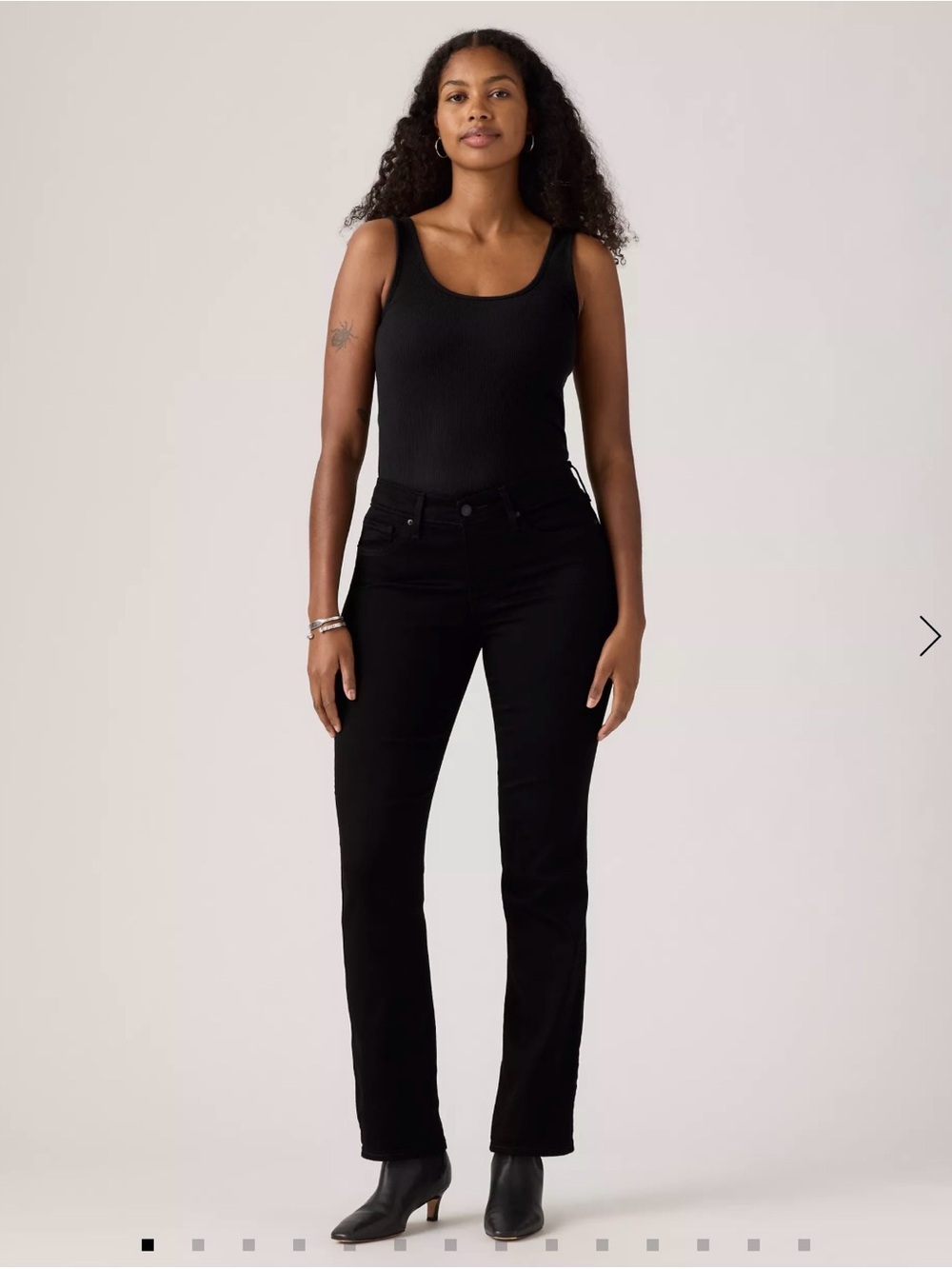 Levi’s 314 Shaping Straight Black Jean
